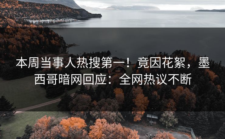 本周当事人热搜第一！竟因花絮，墨西哥暗网回应：全网热议不断